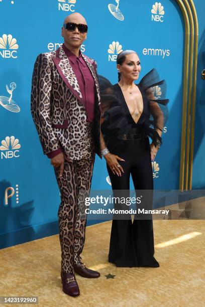 RuPaul and Michelle Visage attend the 74th Primetime Emmys at Microsoft Theater on September 12, 2022 in Los Angeles, California.