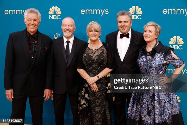 74th ANNUAL PRIMETIME EMMY AWARDS -- Pictured: Barry Williams, Mike Lookinland, Susan Olsen, Christopher Knight and Eve Plumb arrive to the 74th...