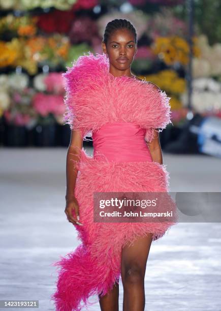 Model walks the runway at the Pamella Roland fashion show during September 2022 New York Fashion Week: The Shows at The Hudson Collective on...