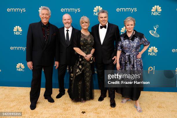 Barry Williams, Mike Lookinland, Susan Olsen, Christopher Knight, and Eve Plumb attend the 74th Primetime Emmys at Microsoft Theater on September 12,...