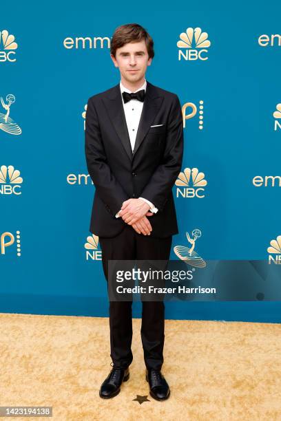 Freddie Highmore attends the 74th Primetime Emmys at Microsoft Theater on September 12, 2022 in Los Angeles, California.