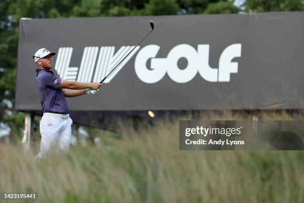 Talor Gooch during Day Three of the LIV Golf Invitational - Boston at The Oaks golf course at The International on September 04, 2022 in Bolton,...