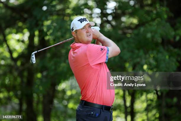 Jason Kokrak during Day Three of the LIV Golf Invitational - Boston at The Oaks golf course at The International on September 04, 2022 in Bolton,...