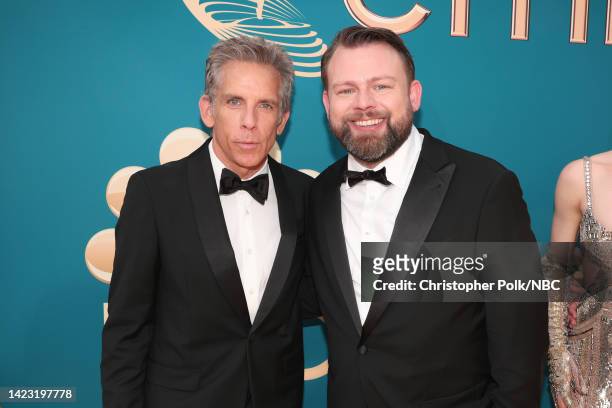 74th ANNUAL PRIMETIME EMMY AWARDS -- Pictured: Ben Stiller and Dan Erickson arrive to the 74th Annual Primetime Emmy Awards held at the Microsoft...