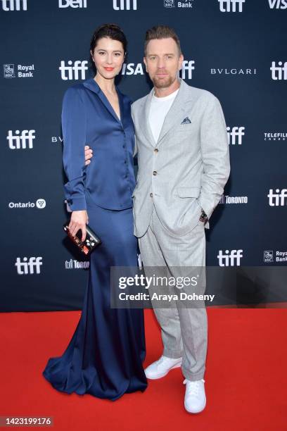 Mary Elizabeth Winstead and Ewan McGregor attend the "Raymond & Ray" Premiere during the 2022 Toronto International Film Festival at Roy Thomson Hall...