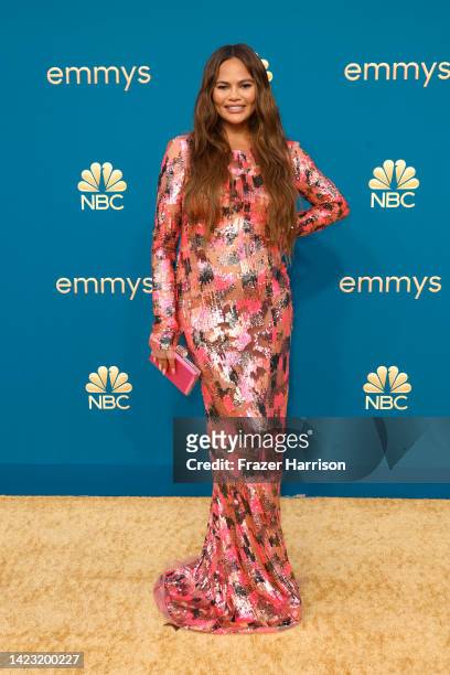 Chrissy Teigen attends the 74th Primetime Emmys at Microsoft Theater on September 12, 2022 in Los Angeles, California.