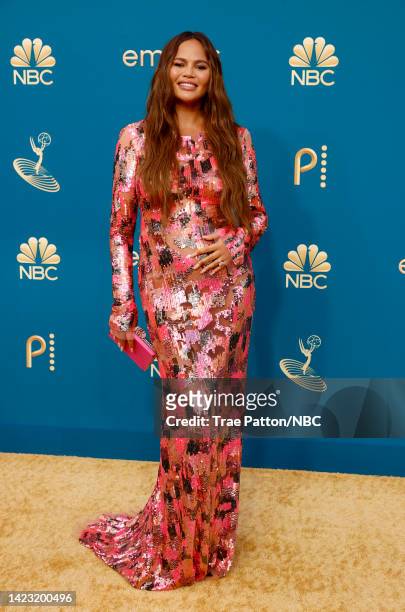 74th ANNUAL PRIMETIME EMMY AWARDS -- Pictured: Chrissy Teigen arrives to the 74th Annual Primetime Emmy Awards held at the Microsoft Theater on...