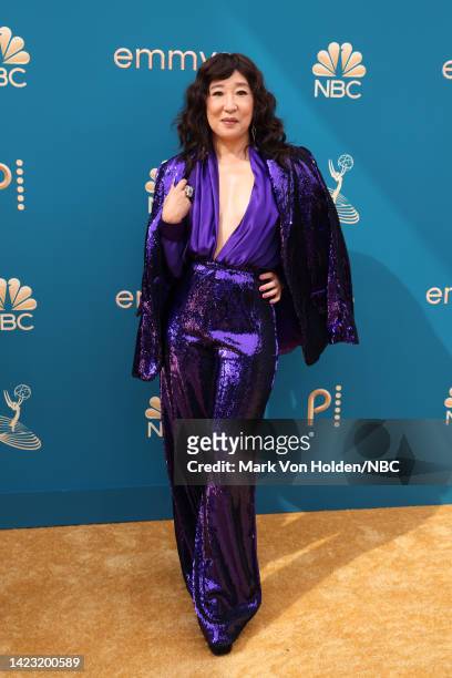 74th ANNUAL PRIMETIME EMMY AWARDS -- Pictured: Sandra Oh arrives to the 74th Annual Primetime Emmy Awards held at the Microsoft Theater on September...