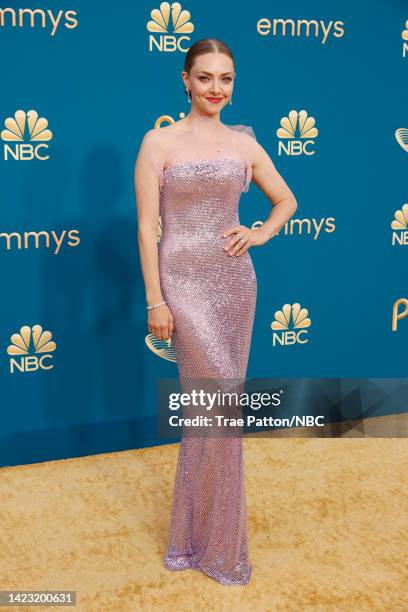 74th ANNUAL PRIMETIME EMMY AWARDS -- Pictured: Amanda Seyfried arrives to the 74th Annual Primetime Emmy Awards held at the Microsoft Theater on...