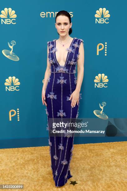 Rachel Brosnahan attends the 74th Primetime Emmys at Microsoft Theater on September 12, 2022 in Los Angeles, California.