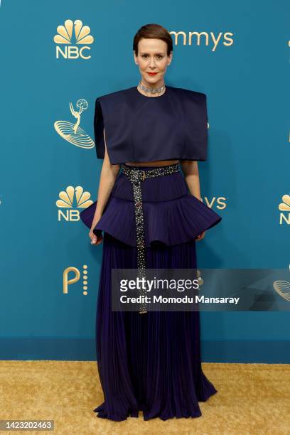 Sarah Paulson attends the 74th Primetime Emmys at Microsoft Theater on September 12, 2022 in Los Angeles, California.