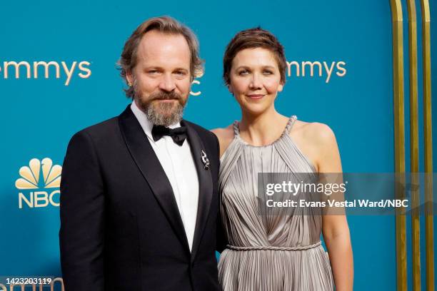 74th ANNUAL PRIMETIME EMMY AWARDS -- Pictured: Peter Sarsgaard and Maggie Gyllenhaal arrives to the 74th Annual Primetime Emmy Awards held at the...