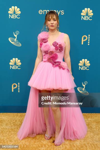 Kaley Cuoco attends the 74th Primetime Emmys at Microsoft Theater on September 12, 2022 in Los Angeles, California.
