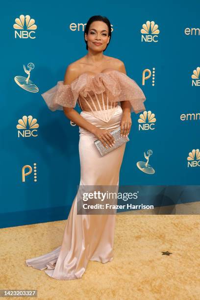 Rosario Dawson attends the 74th Primetime Emmys at Microsoft Theater on September 12, 2022 in Los Angeles, California.