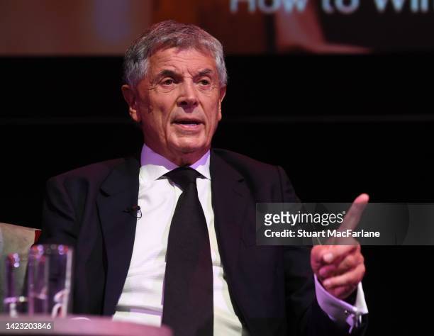 Former Arsenal Vice Chairman David Dein the launch of his autobiography at Cambridge Theatre on September 12, 2022 in London, England.