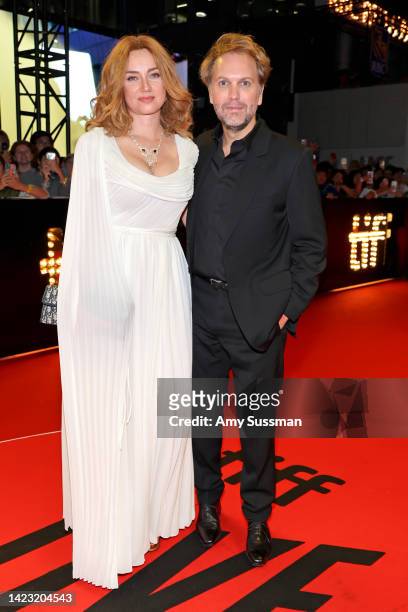 Marine Delterme and Florian Zeller attend "The Son" Premiere during the 2022 Toronto International Film Festival at Roy Thomson Hall on September 12,...