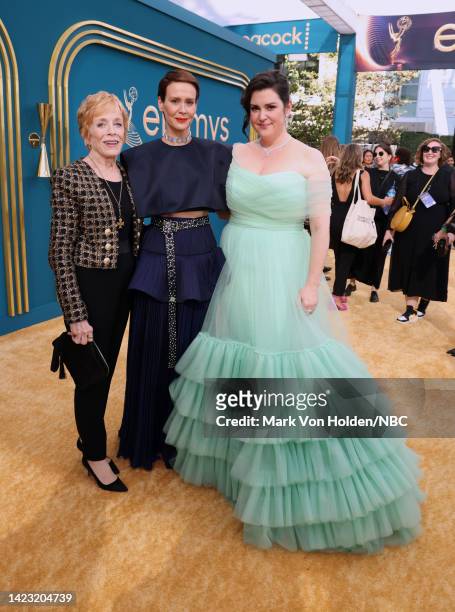 74th ANNUAL PRIMETIME EMMY AWARDS -- Pictured: Holland Taylor, Sarah Paulson and Melanie Lynskey arrive to the 74th Annual Primetime Emmy Awards held...