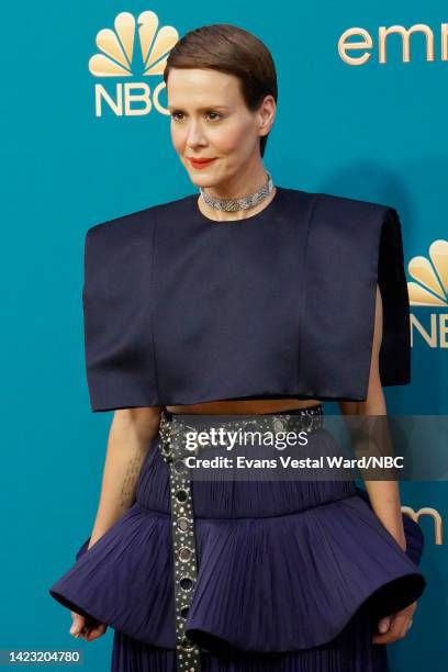 74th ANNUAL PRIMETIME EMMY AWARDS -- Pictured: Sarah Paulson arrives to the 74th Annual Primetime Emmy Awards held at the Microsoft Theater on...