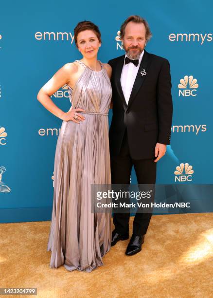 74th ANNUAL PRIMETIME EMMY AWARDS -- Pictured: Maggie Gyllenhaal and Peter Sarsgaard arrive to the 74th Annual Primetime Emmy Awards held at the...
