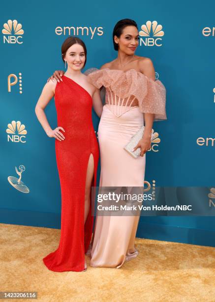 74th ANNUAL PRIMETIME EMMY AWARDS -- Pictured: Kaitlyn Dever and Rosario Dawson arrive to the 74th Annual Primetime Emmy Awards held at the Microsoft...