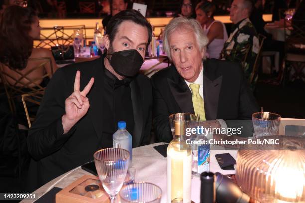 74th ANNUAL PRIMETIME EMMY AWARDS -- Pictured: Bill Hader and Henry Winkler attend the 74th Annual Primetime Emmy Awards held at the Microsoft...