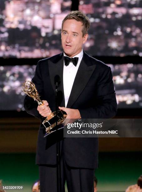 74th ANNUAL PRIMETIME EMMY AWARDS -- Pictured: Matthew Macfadyen accepts the Outstanding Supporting Actor In a Drama Series award for "Succession" on...