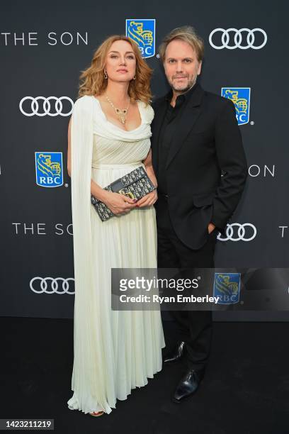 Marine Delterme and director Florian Zeller attend "The Son" pre-premiere party hosted by RBC and Audi Canada at RBC House during the Toronto...