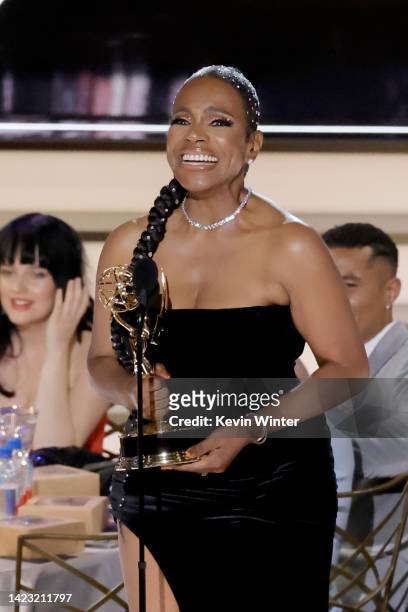 Sheryl Lee Ralph accepts the Outstanding Supporting Actress in a Comedy Series award for ‘Abbott Elementary’ onstage during the 74th Primetime Emmys...