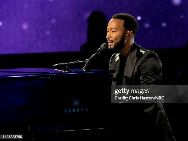 74th ANNUAL PRIMETIME EMMY AWARDS -- Pictured: John Legend performs on stage during the 74th Annual Primetime Emmy Awards held at the Microsoft...