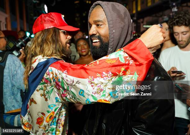 Jared Leto and Kanye West attend VOGUE World: New York on September 12, 2022 in New York City.