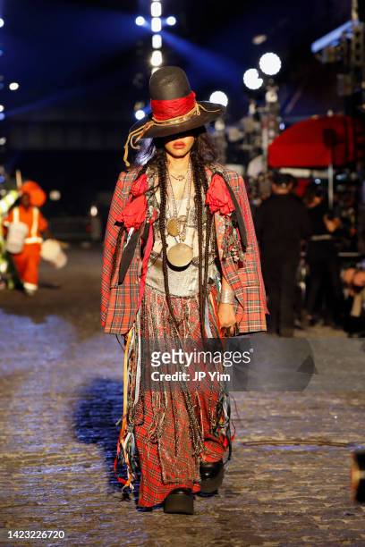 Erykah Badu walks the runway for VOGUE World: New York on September 12, 2022 in New York City.