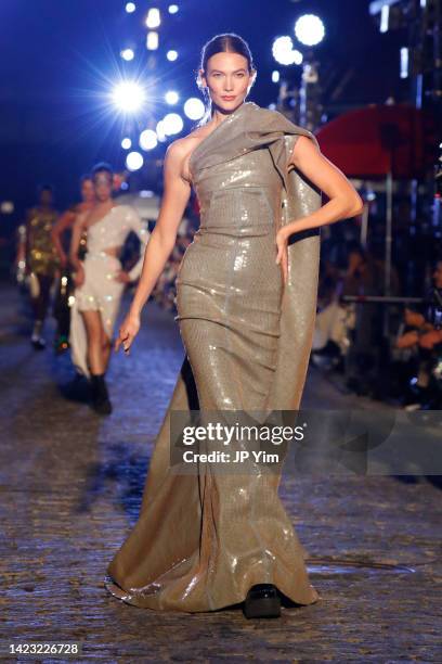 Karlie Kloss walks the runway for VOGUE World: New York on September 12, 2022 in New York City.