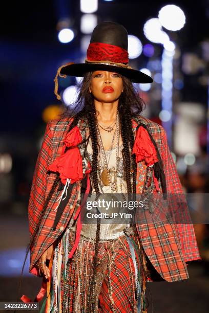 Erykah Badu walks the runway for VOGUE World: New York on September 12, 2022 in New York City.