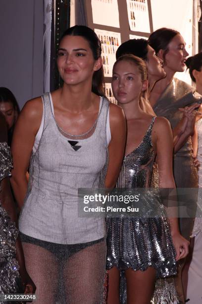 Kendall Jenner and Lila Moss are seen at Vogue World Show on September 12, 2022 in New York City.