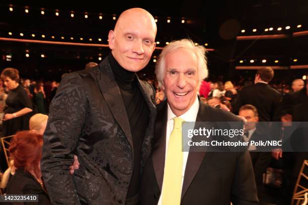 74th ANNUAL PRIMETIME EMMY AWARDS -- Pictured: Anthony Carrigan and Henry Winkler attend the 74th Annual Primetime Emmy Awards held at the Microsoft...