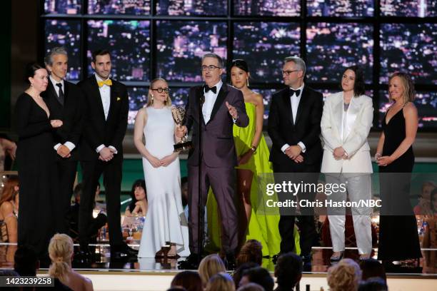 74th ANNUAL PRIMETIME EMMY AWARDS -- Pictured: John Oliver accepts the Outstanding Variety Talk Series award for "Last Week Tonight with John Oliver"...