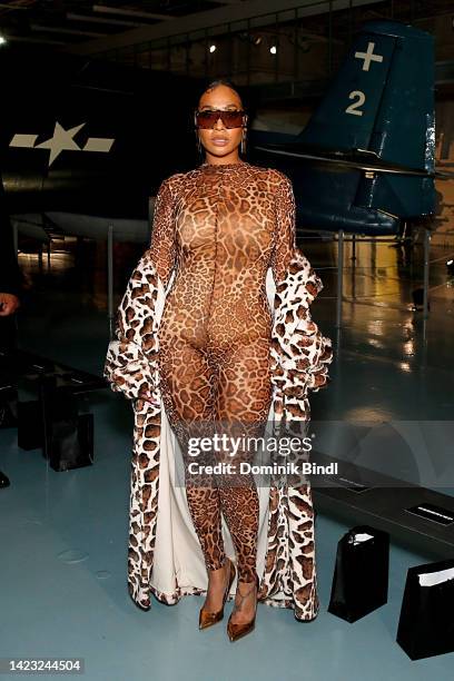 La La Anthony attends the Laquan Smith fashion show during September 2022 New York Fashion Week: The Shows on September 12, 2022 in New York City.