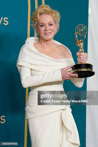 74th ANNUAL PRIMETIME EMMY AWARDS -- Pictured: Jean Smart, winner of Lead Actress in a Comedy Series for “Hacks”, poses in the press room during the...