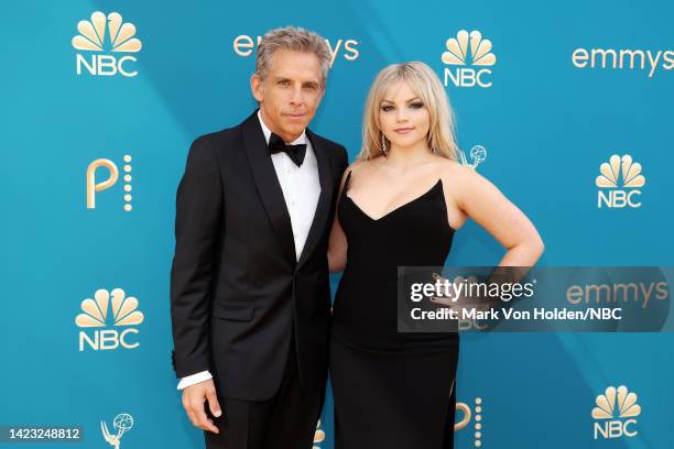 74th ANNUAL PRIMETIME EMMY AWARDS -- Pictured: Ben Stiller and Ella Olivia Stiller arrive to the 74th Annual Primetime Emmy Awards held at the...