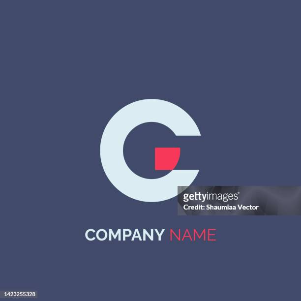 modern geometric letter g logo with red and white colours isolated on black background. usable for business, branding and technology logos. flat vector logo design template element - g logo stock illustrations