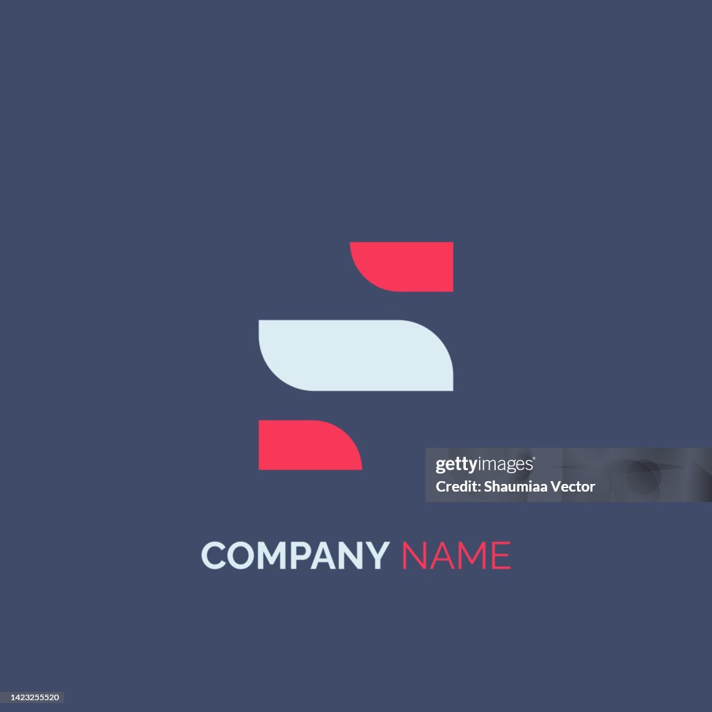 Modernes geometrisches Letter S-Logo mit roten und weißen Farben, isoliert auf schwarzem Hintergrund. Verwendbar für Business-, Branding- und Technologie-Logos. Flaches Vektor-Logo-Design-Template-Element