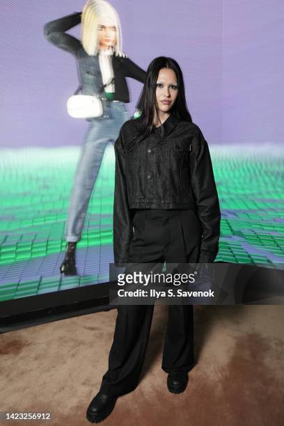 Amelia Gray Hamlin attends as Karl Lagerfeld celebrates the Cara Loves Karl Capsule Collection with Cara Delevingne at SAGA on September 12, 2022 in...