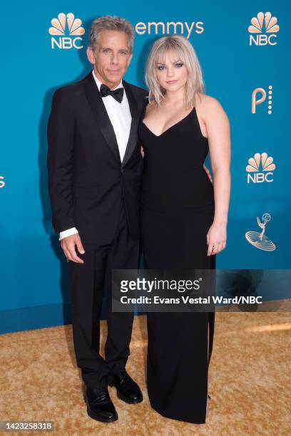 74th ANNUAL PRIMETIME EMMY AWARDS -- Pictured: Ben Stiller and Ella Stiller arrive to the 74th Annual Primetime Emmy Awards held at the Microsoft...