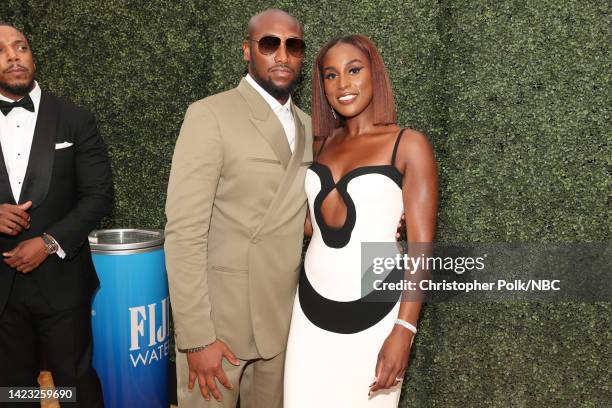 74th ANNUAL PRIMETIME EMMY AWARDS -- Pictured: Louis Diame and Issa Rae arrive to the 74th Annual Primetime Emmy Awards held at the Microsoft Theater...