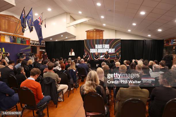 The Black Ferns squad announcement for the up-coming Rugby World Cup at the College Rifles Rugby Club on September 13, 2022 in Auckland, New Zealand.