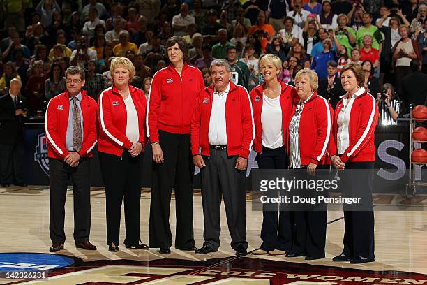 Current and former USA Basketball Women's team head coaches Geno Auriemma, Theresa Grentz, Anne Donovan, Van Chancellor, Nell Fortner, Billie Moore...