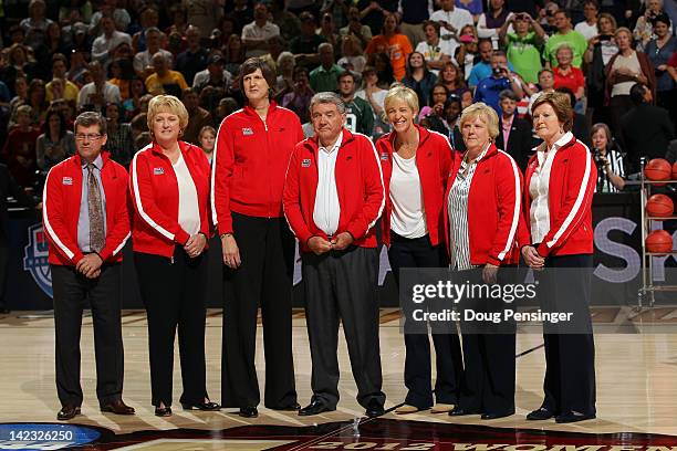 Current and former USA Basketball Women's team head coaches Geno Auriemma, Theresa Grentz, Anne Donovan, Van Chancellor, Nell Fortner, Billie Moore...