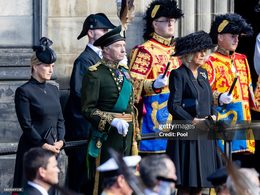Procession Of Her Majesty The Queen Elizabeth II's Coffin To St Giles Cathedral