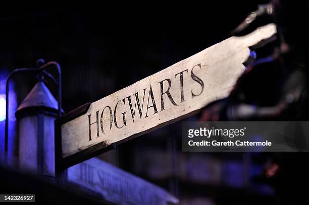 General view of props used on the set of Harry Potter at the Warner Bros. Studio Tour London - The Making of Harry Potter, at Leavesden Studios on...