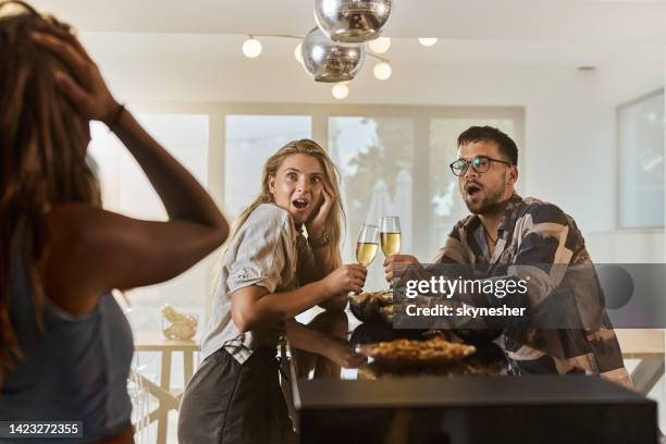 oh no, she caught us cheating! - betrayal stock pictures, royalty-free photos & images
